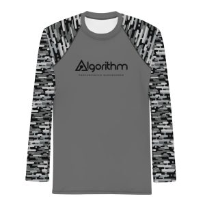 Algorithm Rash Guard – Grey Tech Camo